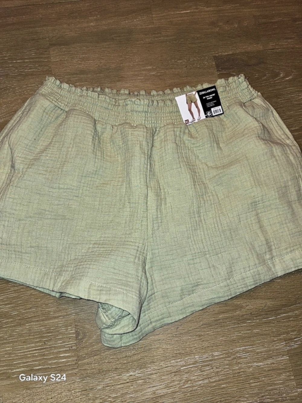 Billabong In The Waves Short Women's Green Size XL NWT Cotton